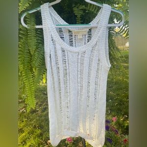 Michael Michael Kors White Sweater Tank Top Size Small